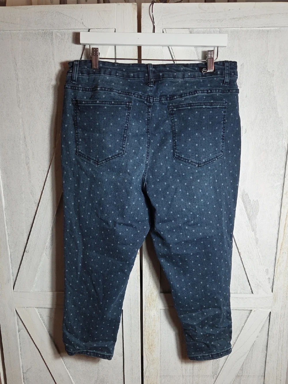 Earl Jeans Polka Dot Capri Jeans Size 18W